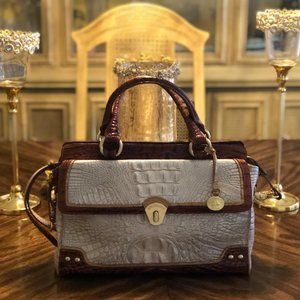 Brahmin leather satchel handbag